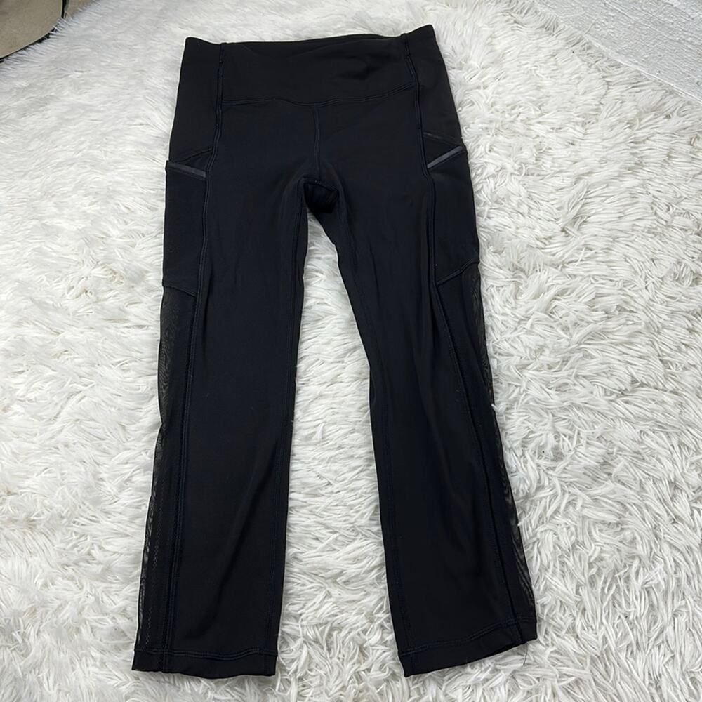 Lululemon Speed Up Crop *High Mesh 21" Black